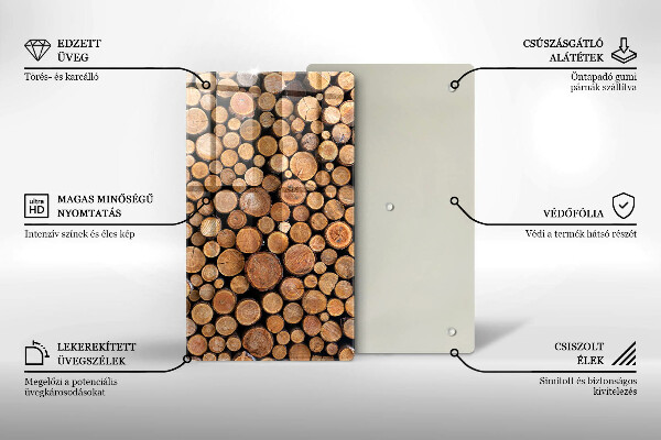 Protection pour plaque de cuisson Des troncs d'arbres