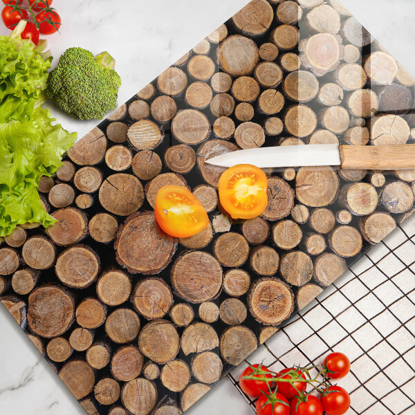 Protection pour plaque de cuisson Des troncs d'arbres