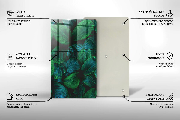 Protection pour plaque de cuisson Feuilles de la jungle