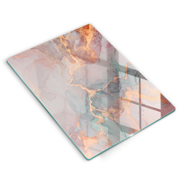 Protection pour plaque de cuisson Marbre avec de l'or