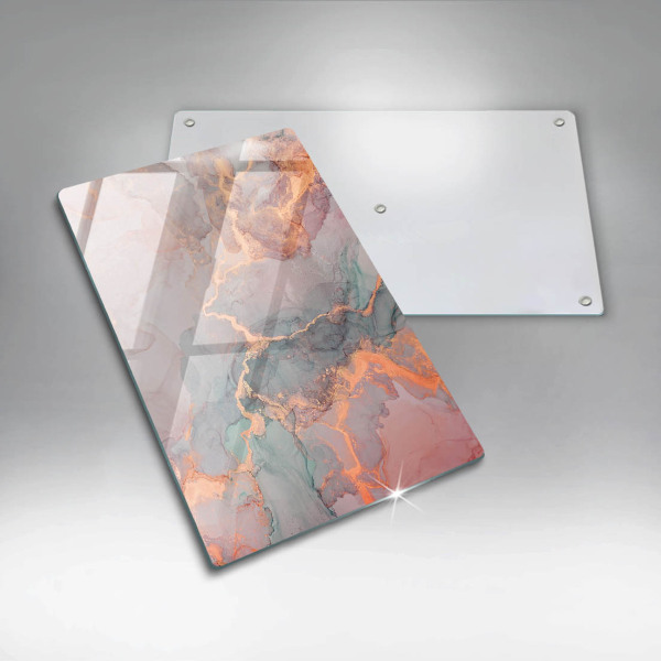 Protection pour plaque de cuisson Marbre avec de l'or