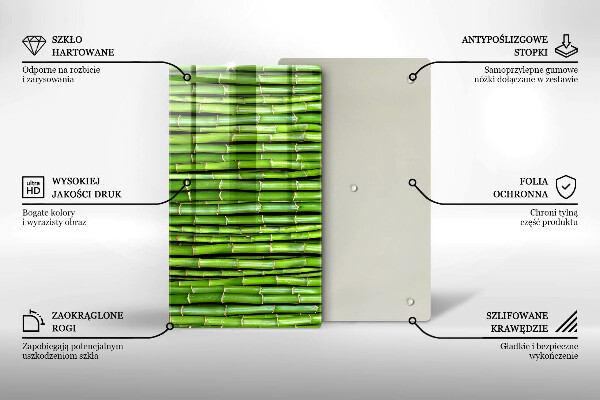 Planche à découper verre Bambous naturels