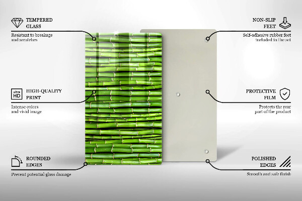 Planche à découper verre Bambous naturels