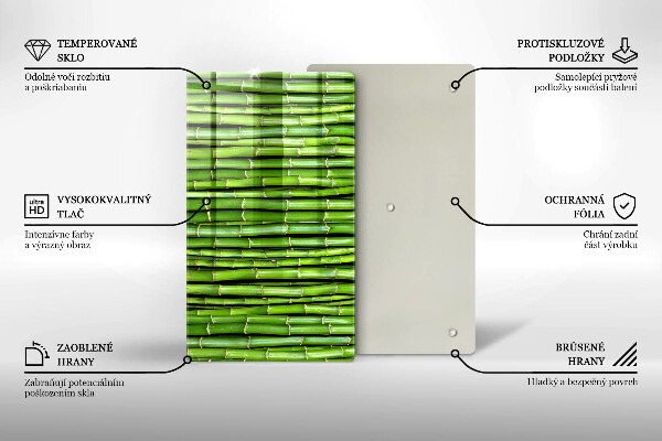 Planche à découper verre Bambous naturels