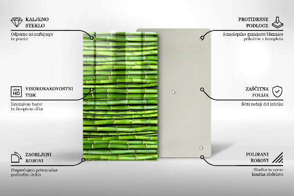 Planche à découper verre Bambous naturels