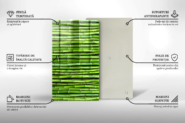 Planche à découper verre Bambous naturels