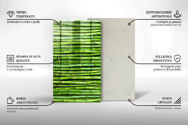Planche à découper verre Bambous naturels