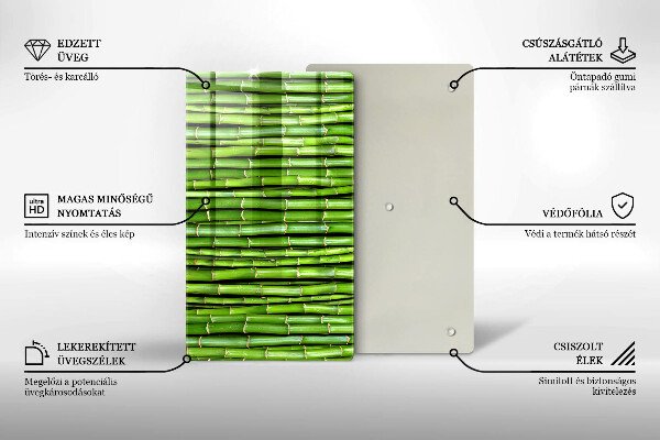 Planche à découper verre Bambous naturels