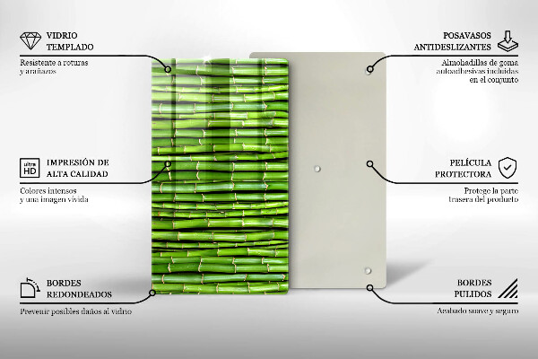 Planche à découper verre Bambous naturels