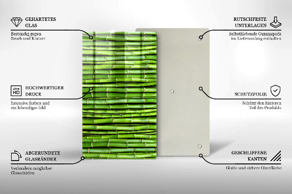 Planche à découper verre Bambous naturels