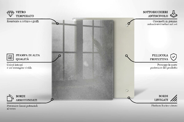 Planche à découper verre Plante de mousse naturelle