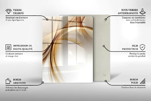 Planche à découper verre Fleurs roses printanières