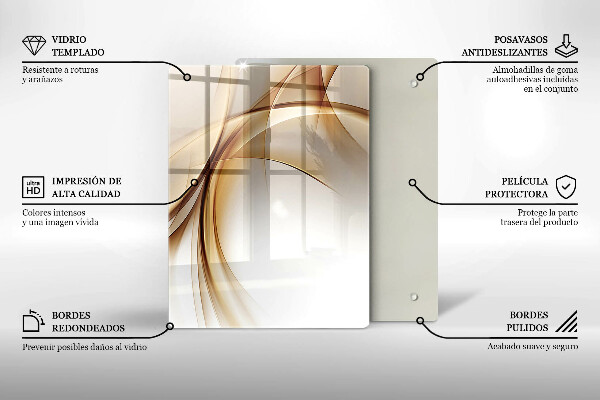 Planche à découper verre Fleurs roses printanières