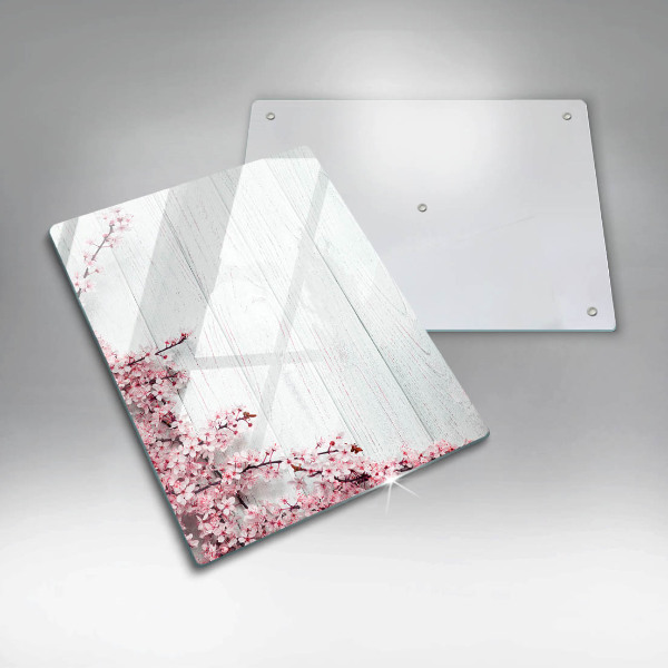 Planche à découper verre Des fleurs sur les planches