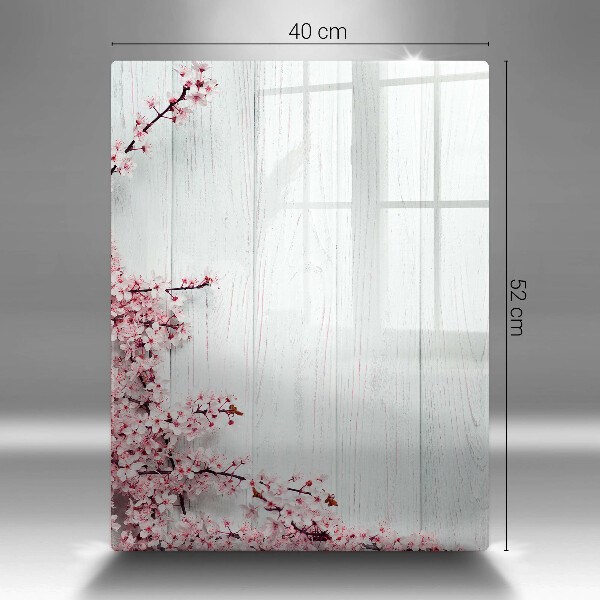 Planche à découper verre Des fleurs sur les planches