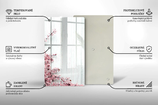 Planche à découper verre Des fleurs sur les planches