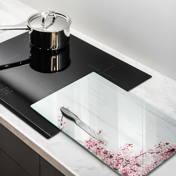 Planche à découper verre Des fleurs sur les planches