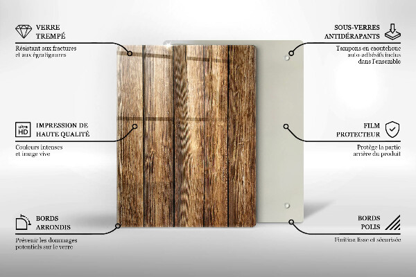 Planche à découper verre Des fleurs sur les planches