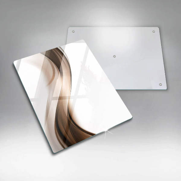 Planche à découper verre Lignes brunes abstraites