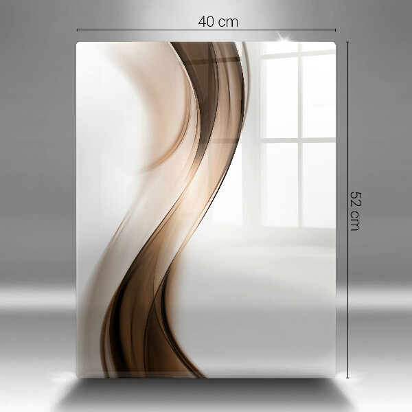 Planche à découper verre Lignes brunes abstraites