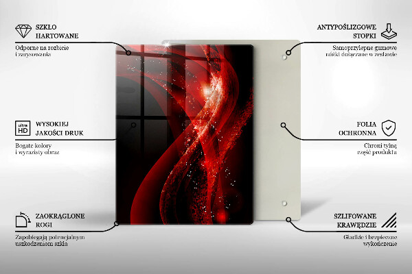Planche à découper verre Lignes brunes abstraites