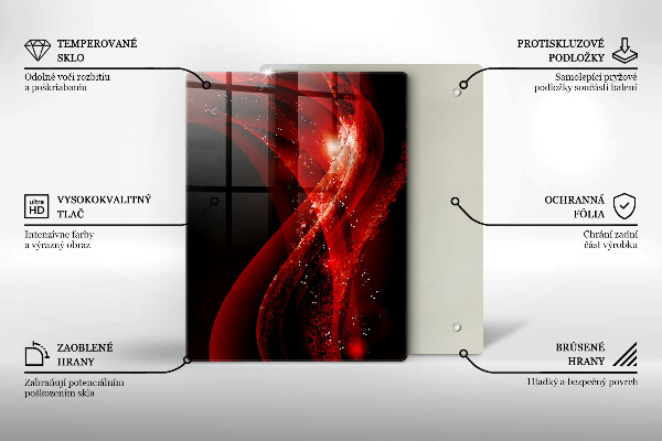 Planche à découper verre Lignes brunes abstraites