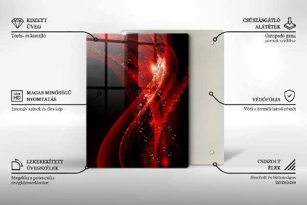Planche à découper verre Lignes brunes abstraites