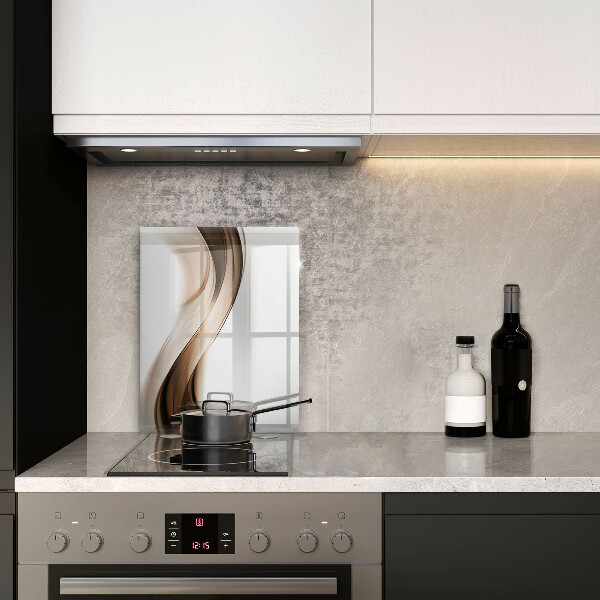 Planche à découper verre Lignes brunes abstraites