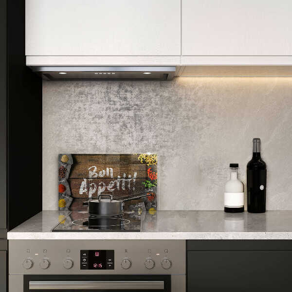 Protège plaque de cuisson Panneaux d'inscription Bon Appetit