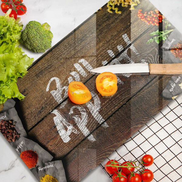 Protège plaque de cuisson Panneaux d'inscription Bon Appetit