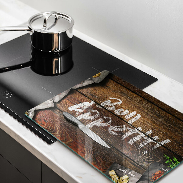 Protège plaque de cuisson Panneaux d'inscription Bon Appetit