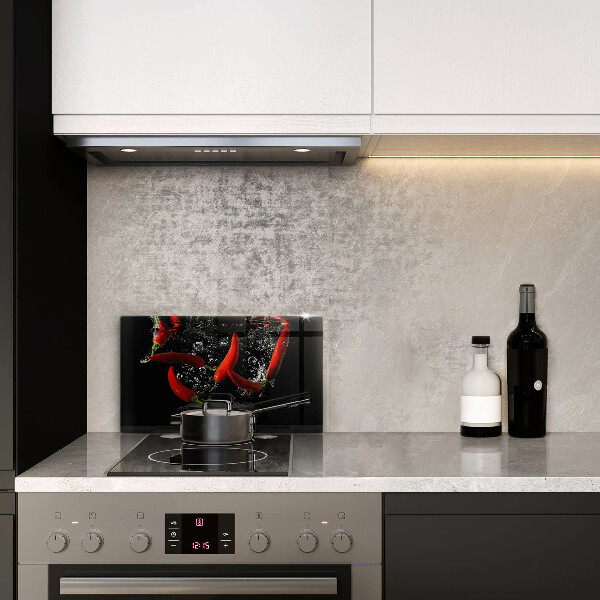 Protège plaque de cuisson Piments dans l'eau