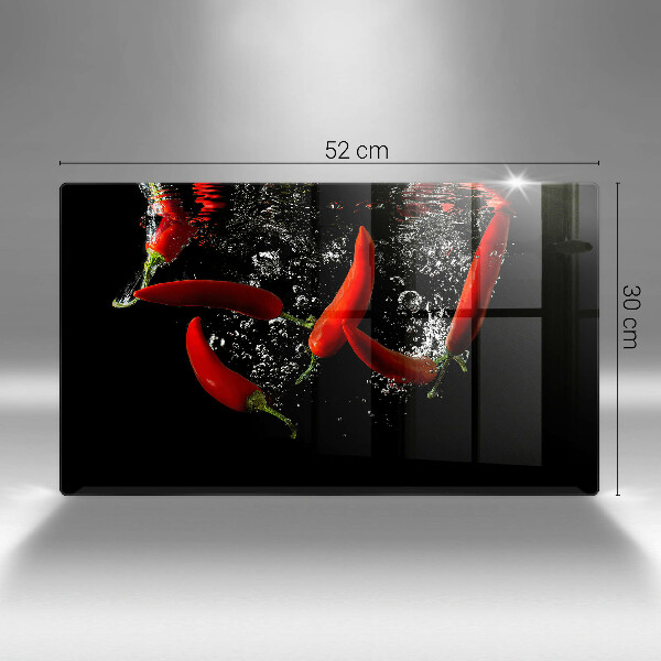 Protège plaque de cuisson Piments dans l'eau