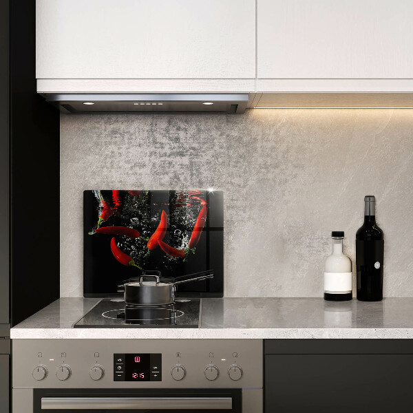 Protège plaque de cuisson Piments dans l'eau