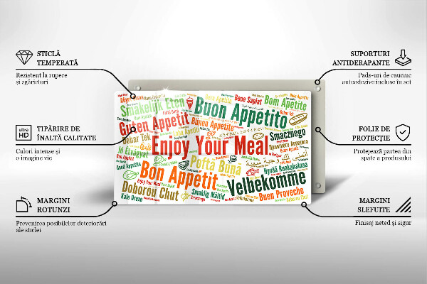 Protège plaque de cuisson Sous-titres Bon appétit langues