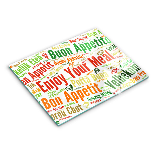 Protège plaque de cuisson Sous-titres Bon appétit langues