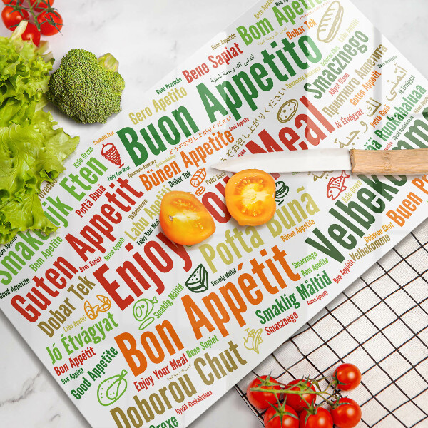 Protège plaque de cuisson Sous-titres Bon appétit langues