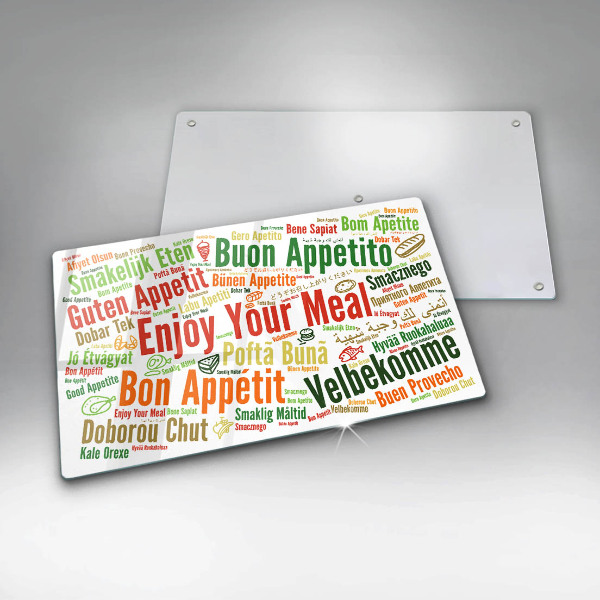 Protège plaque de cuisson Sous-titres Bon appétit langues