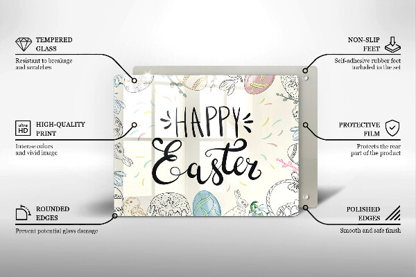 Protège plaque de cuisson Happy Easter
