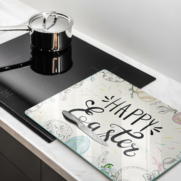 Protège plaque de cuisson Happy Easter