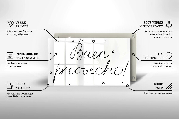 Protège plaque de cuisson Buen provecho!