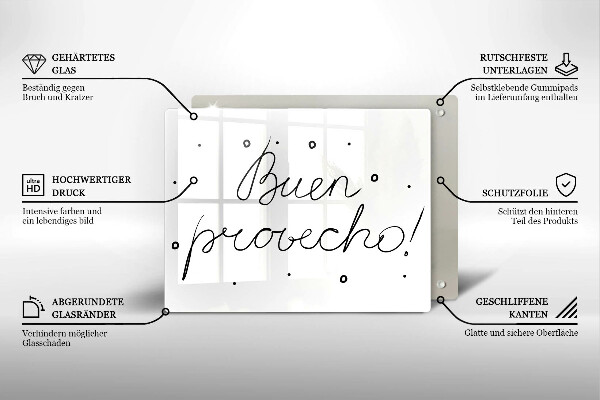 Protège plaque de cuisson Buen provecho!