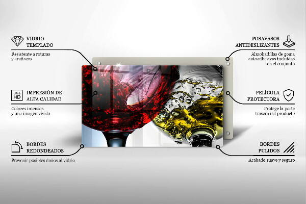 Protège plaque de cuisson Verres de vin