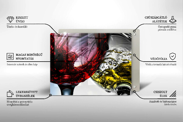 Protège plaque de cuisson Verres de vin