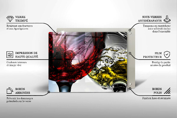 Protège plaque de cuisson Verres de vin