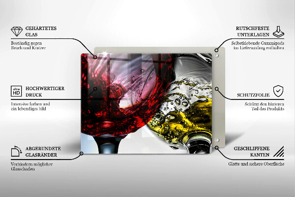 Protège plaque de cuisson Verres de vin