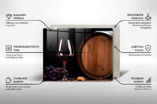 Protège plaque de cuisson Verre à vin en tonneau