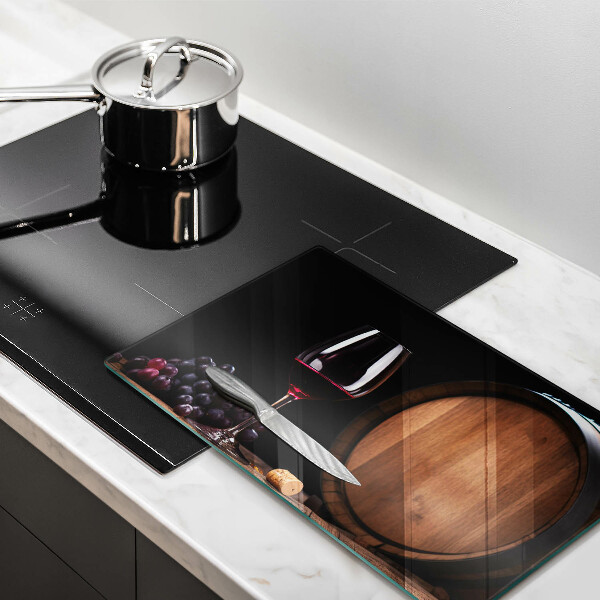 Protège plaque de cuisson Verre à vin en tonneau