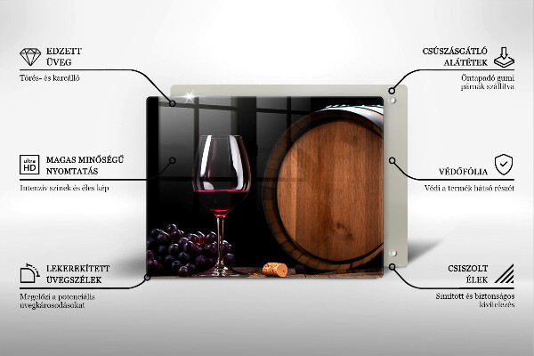 Protège plaque de cuisson Verre à vin en tonneau