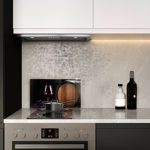 Protège plaque de cuisson Verre à vin en tonneau